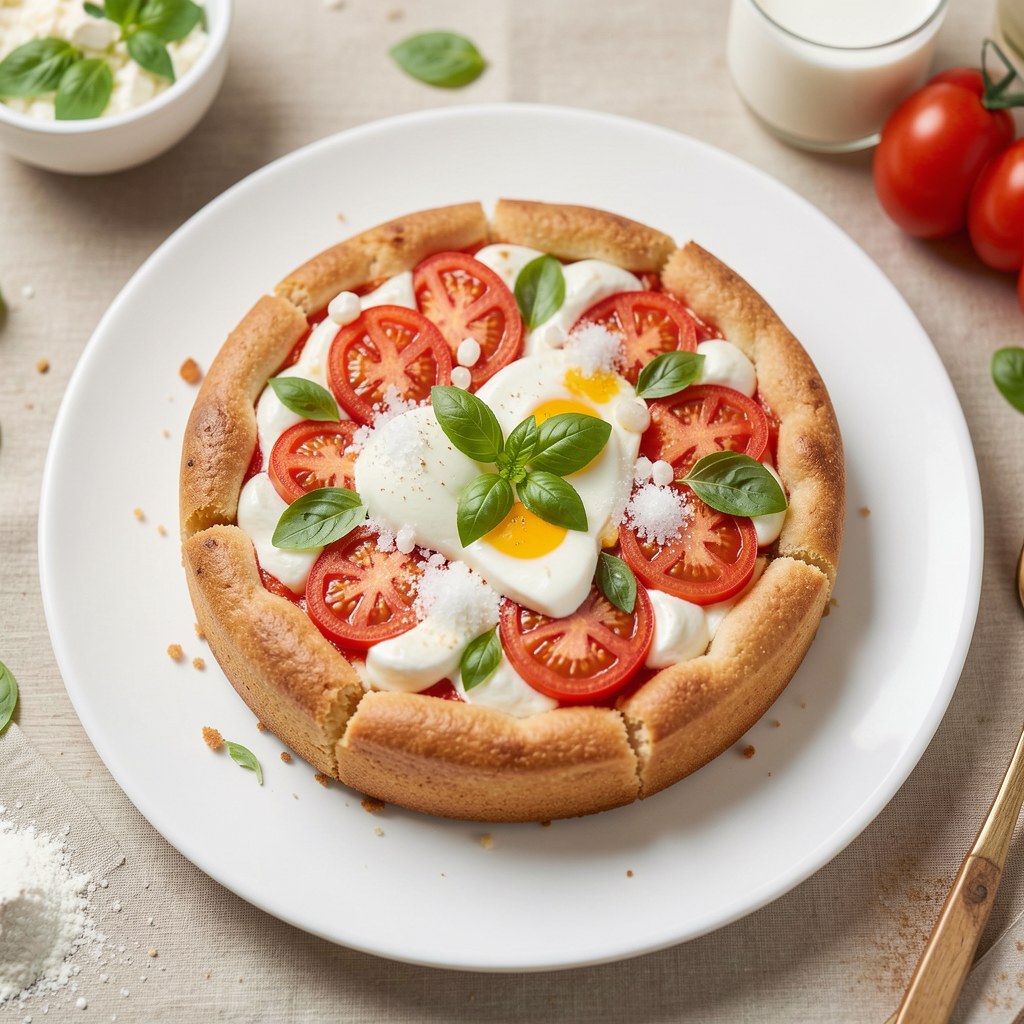 Tarta z pomidorami i serem mozzarella