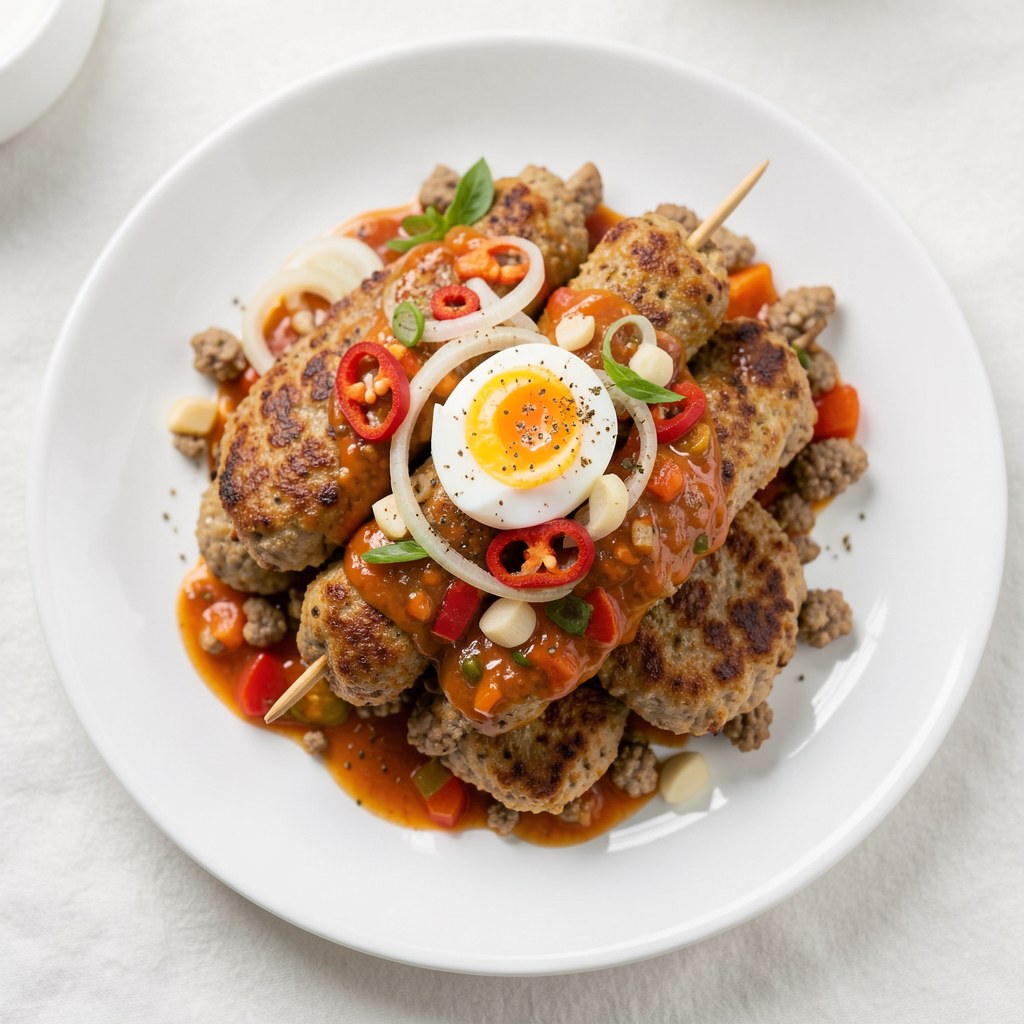 Kebabowa przekąska z pikantnym sosem