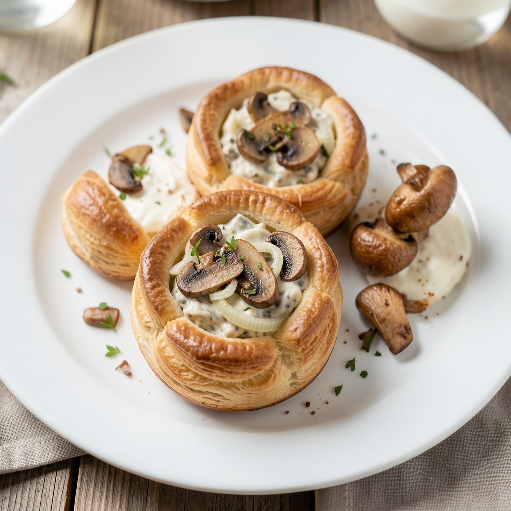 Vol-au-vent z grzybami.