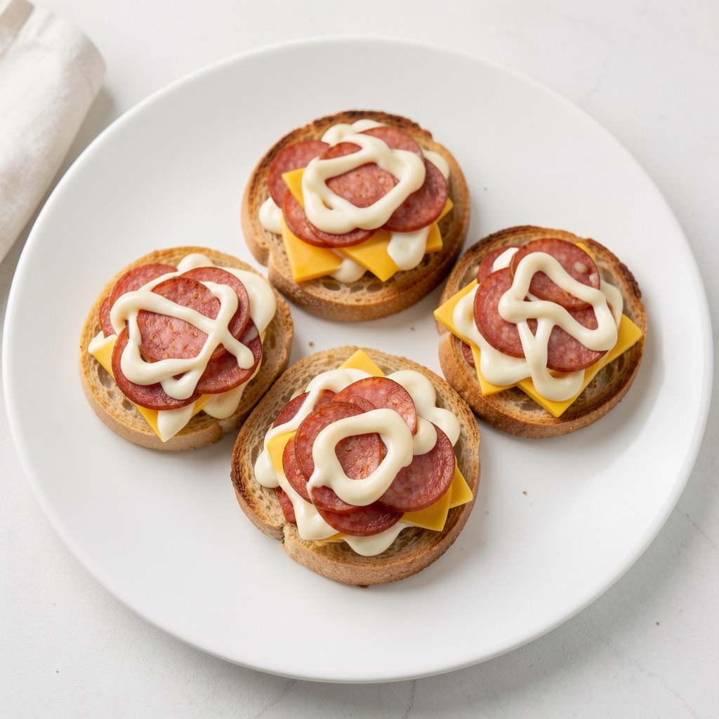 Szybkie bułeczki zapiekane z salami