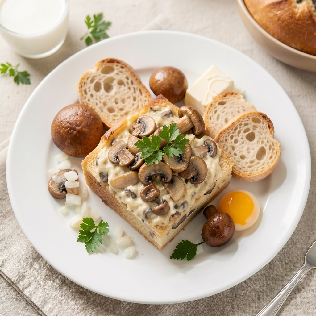 budyń ze świeżych grzybów