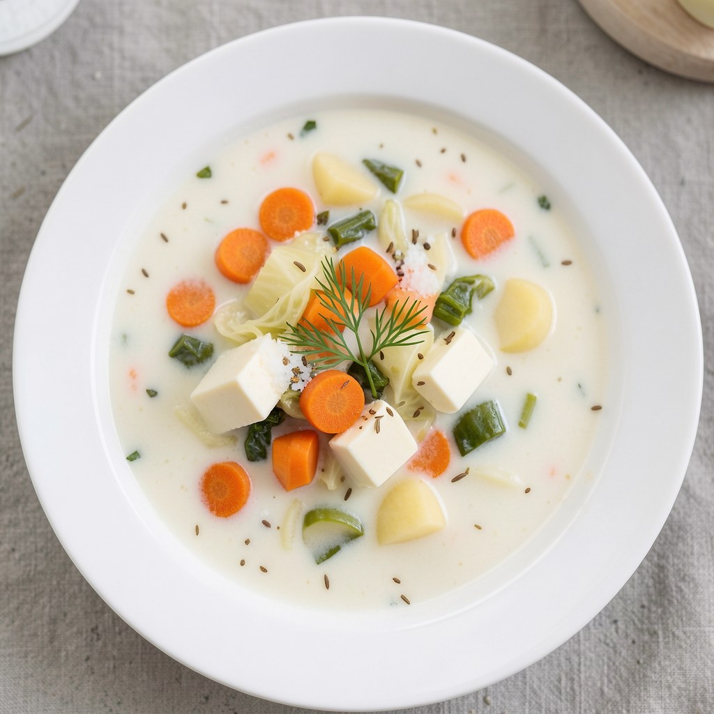 Zupa jarzynowa z mlekiem