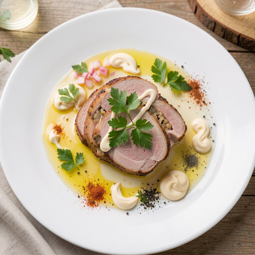 Faszerowany schab w galarecie