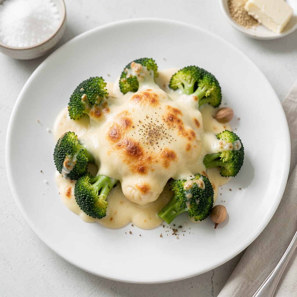 Kalafior i brokuł pod beszamelem