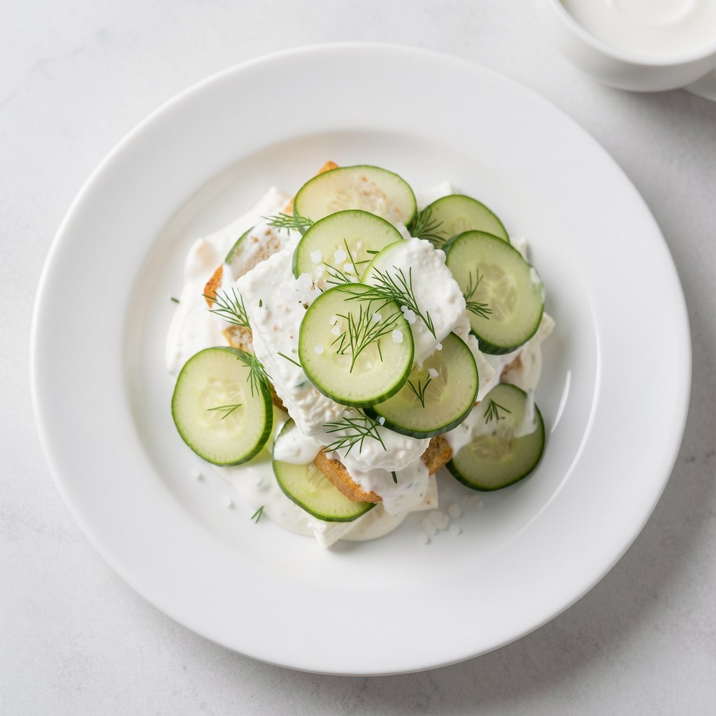 Twarożek ze świeżym ogórkiem zielonym