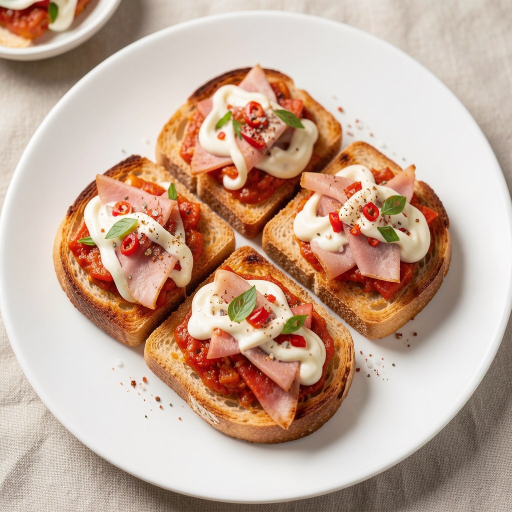 Tosty paprykowe z piekarnika