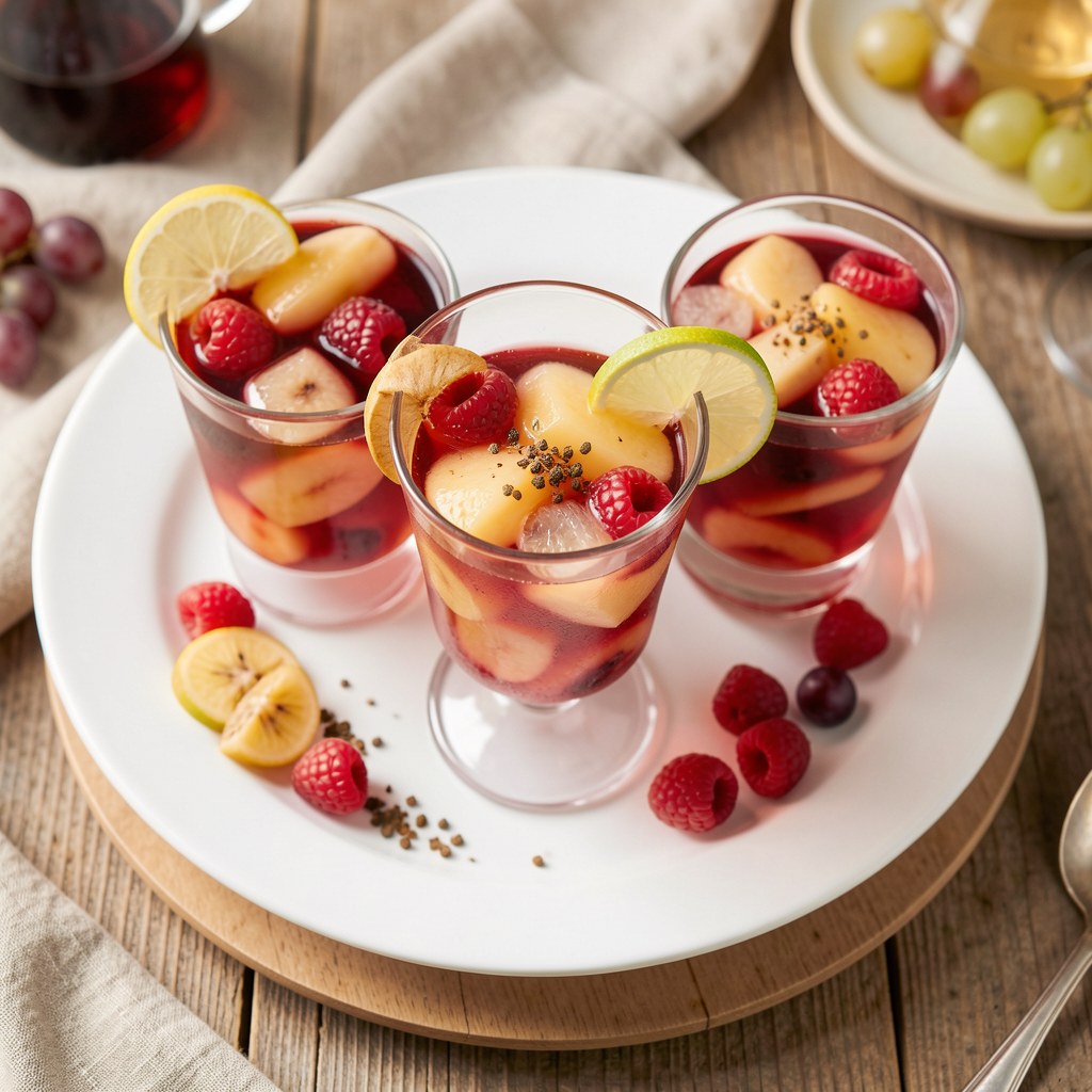 Cocktail winogronowy z truskawkami