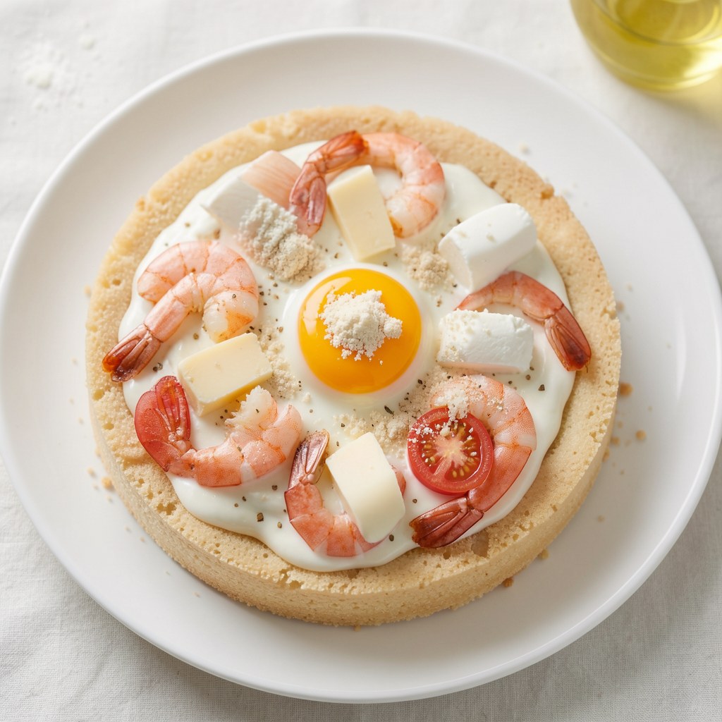 Tarta z krewetkami i czosnkiem niedźwiedzim