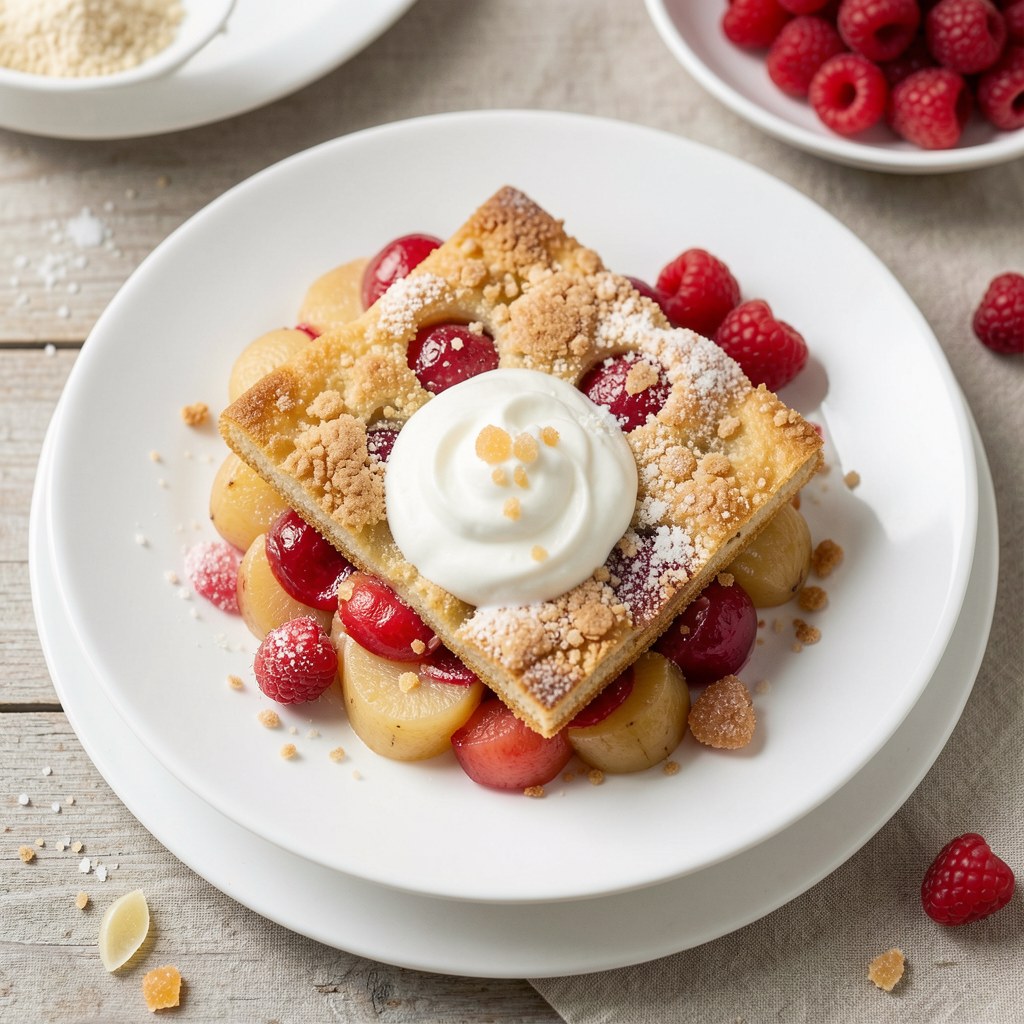 Owoce zapiekane pod kruszonką