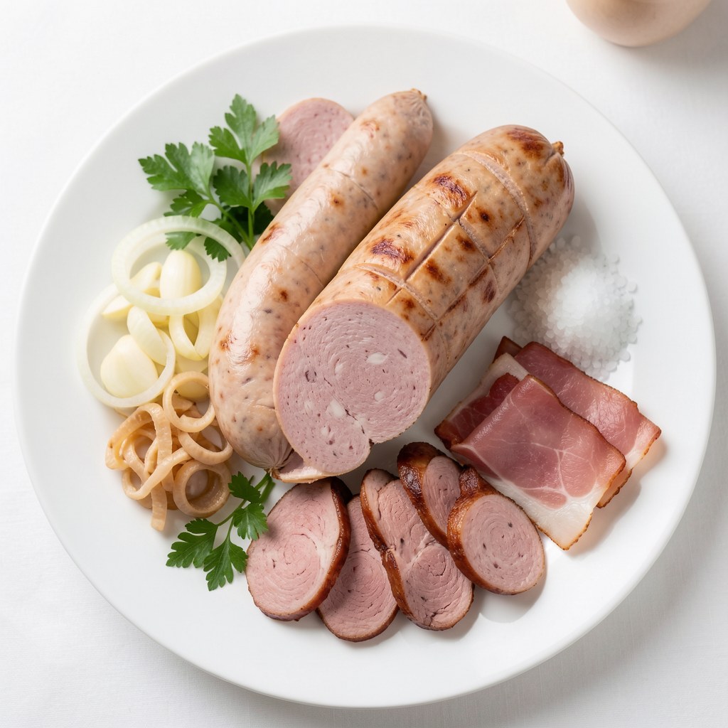 Kiełbasa domowa biała lub wędzona
