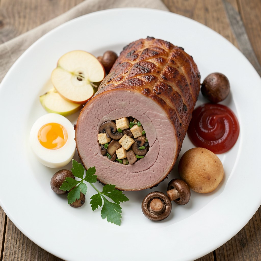 Faszerowany boczek wędzony