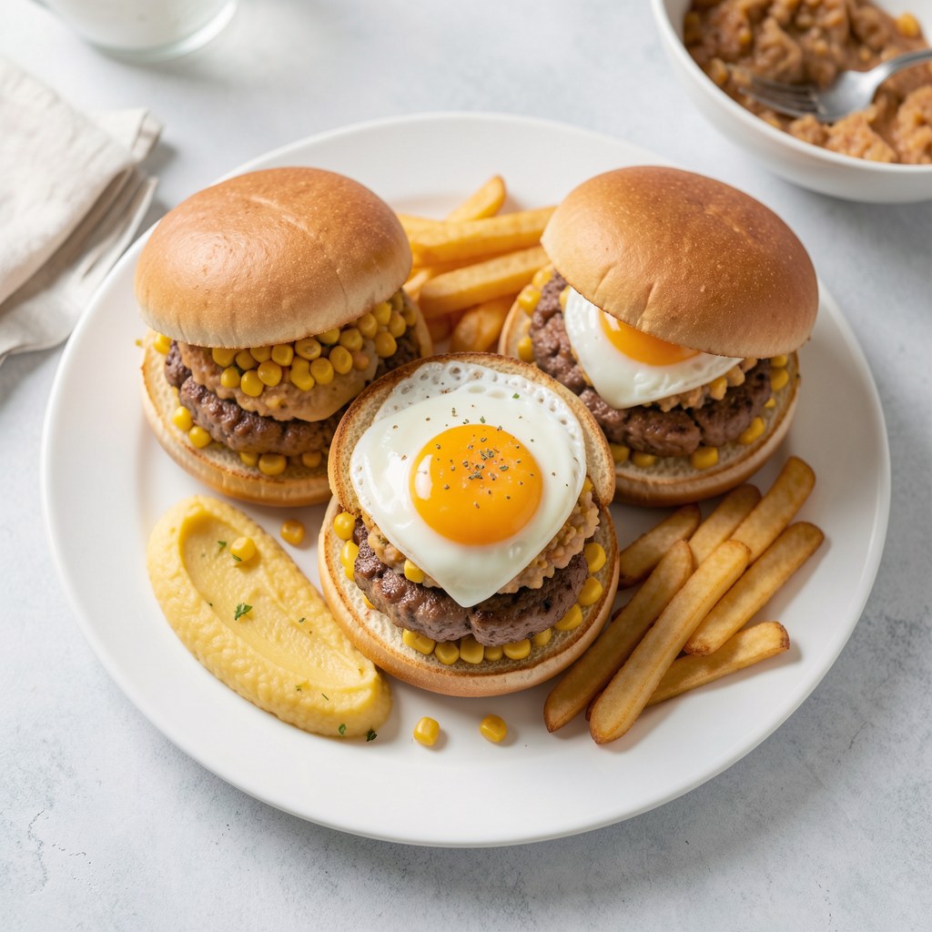 Buniowe burgery z kukurydzą