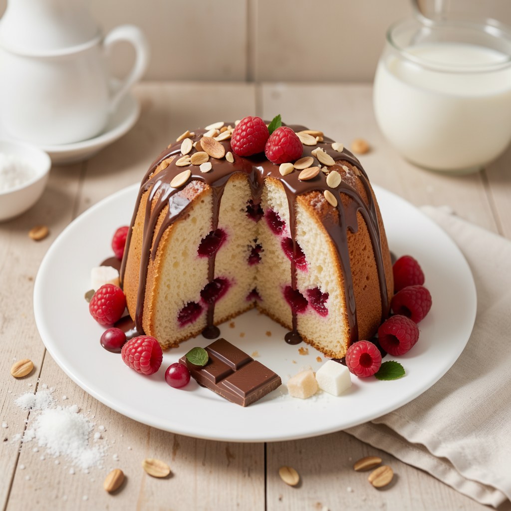 Babka z malinami