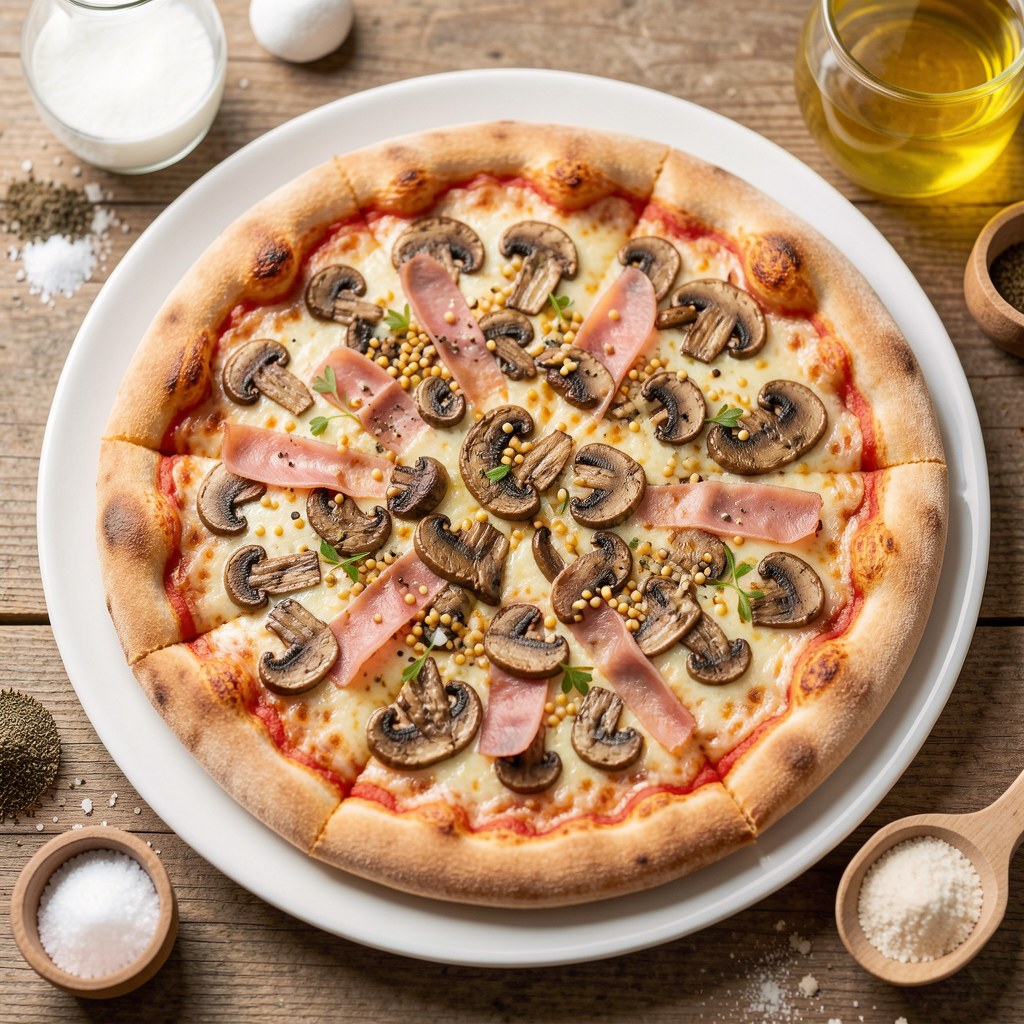 Pizza z pieczarkami