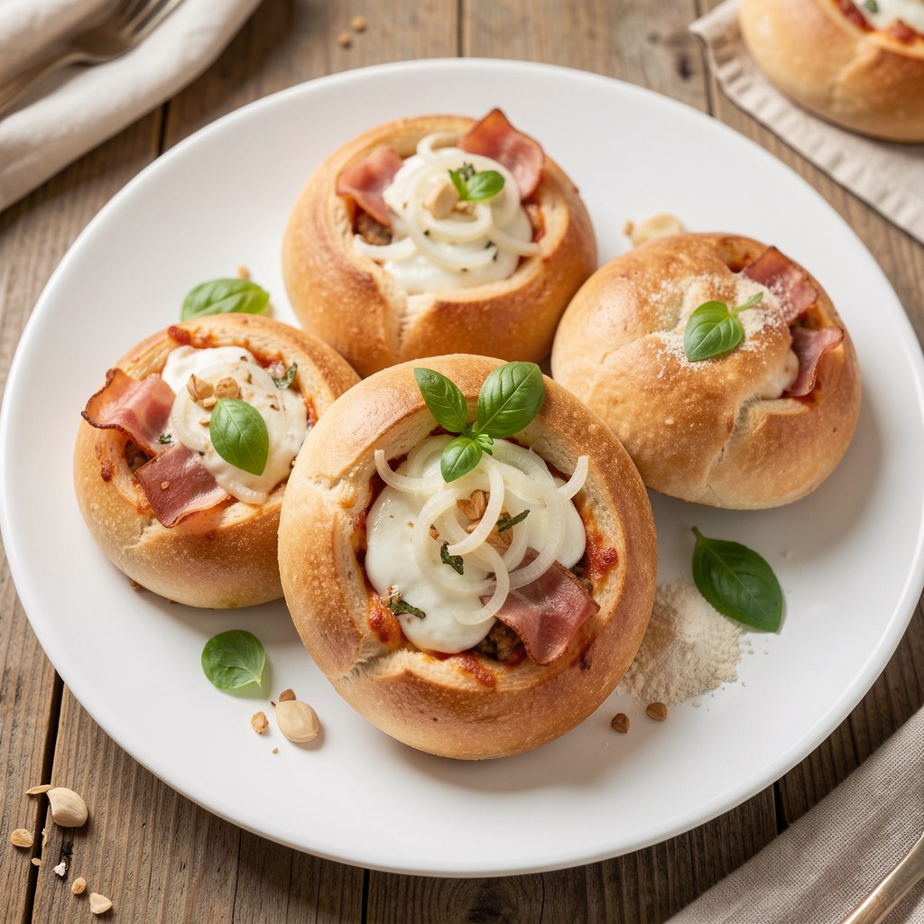 Buły z pizzowym farszem