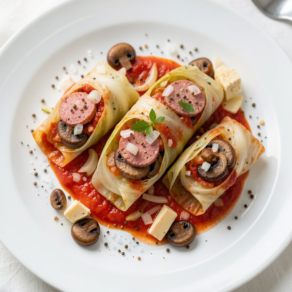 zawijańce z kausty i mortadeli