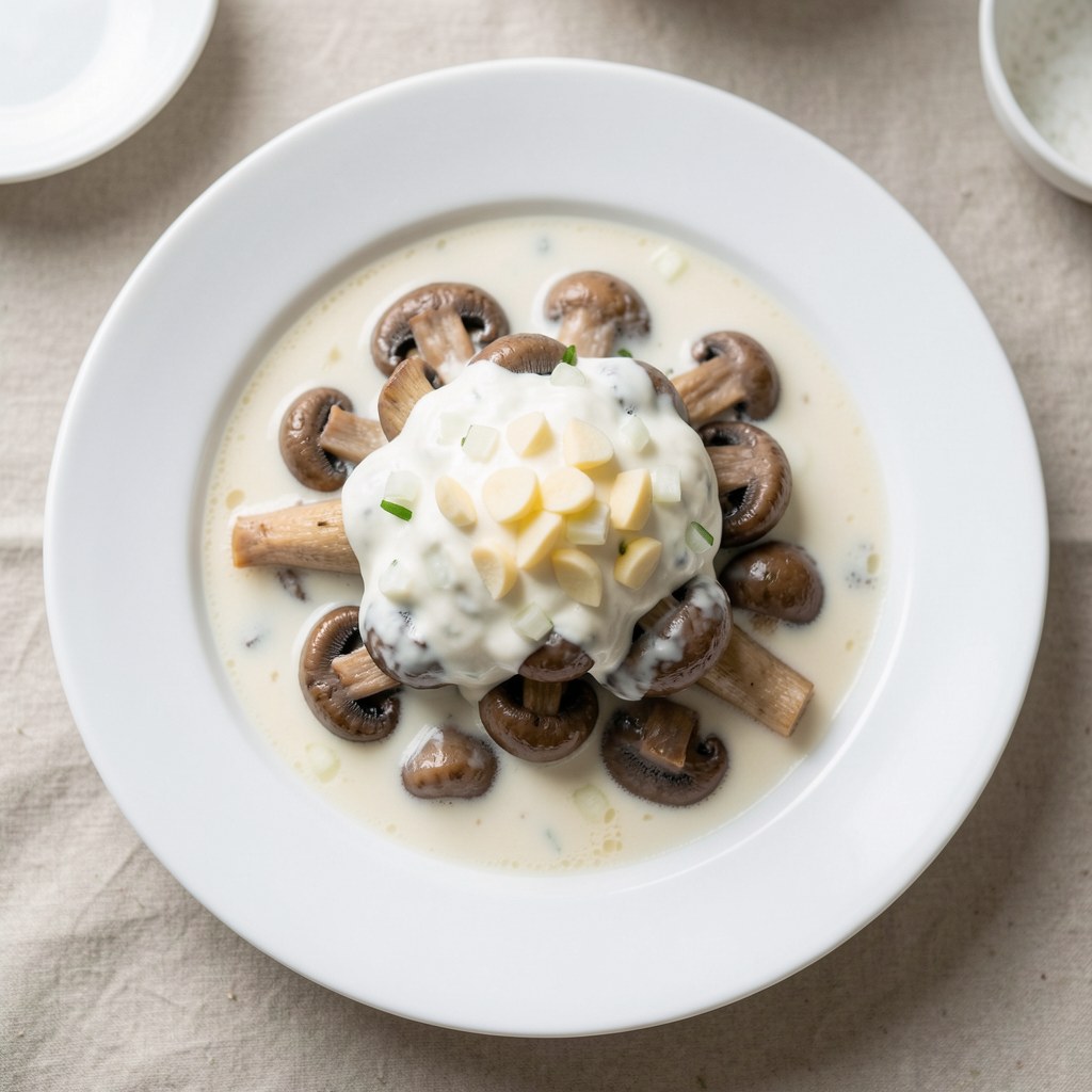 Grzyby duszone w śmietanie