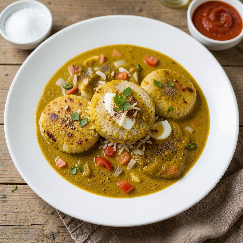 Kotleciki ryżowo- sojowe w sosie curry