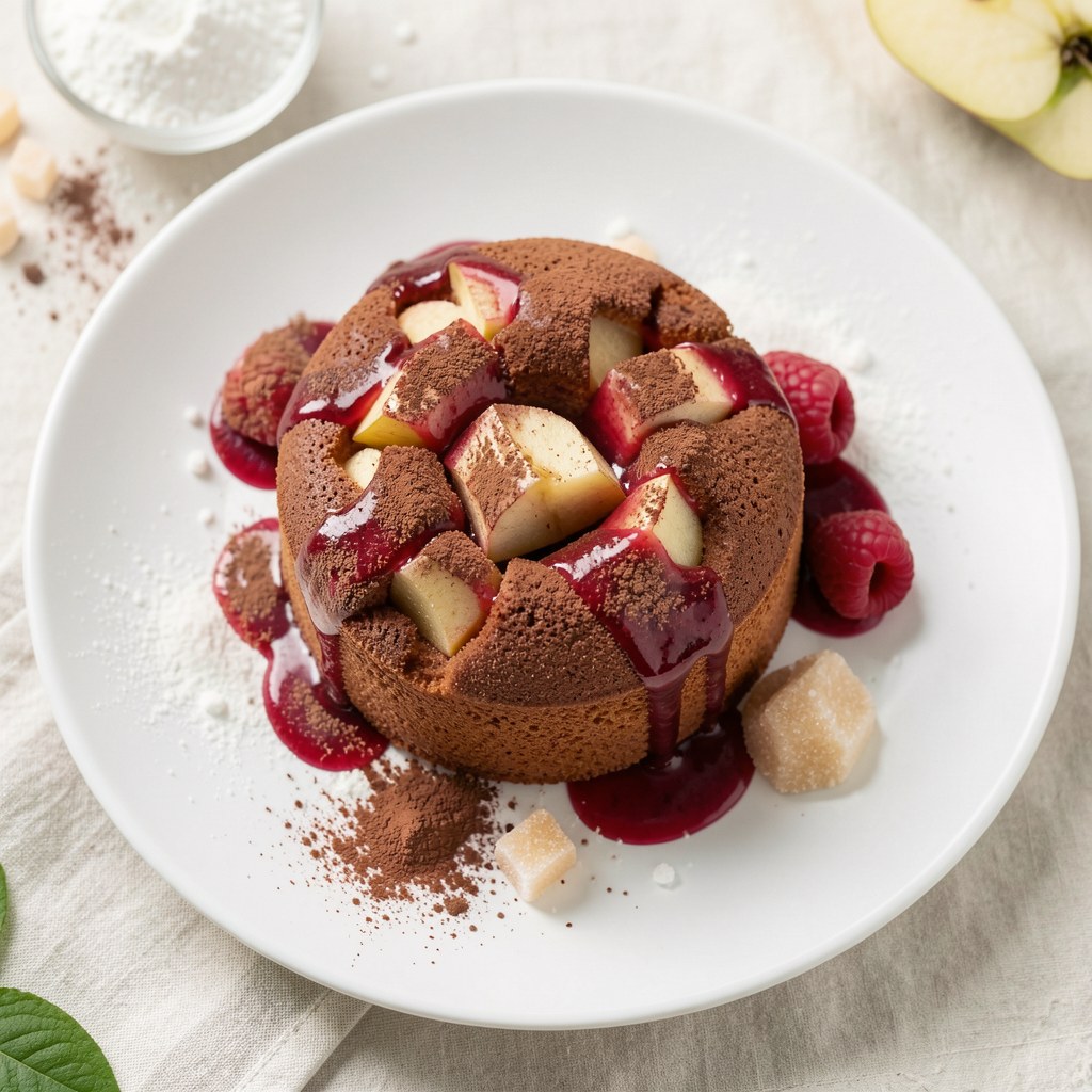 Biszkopt z kakaowym jabłkiem
