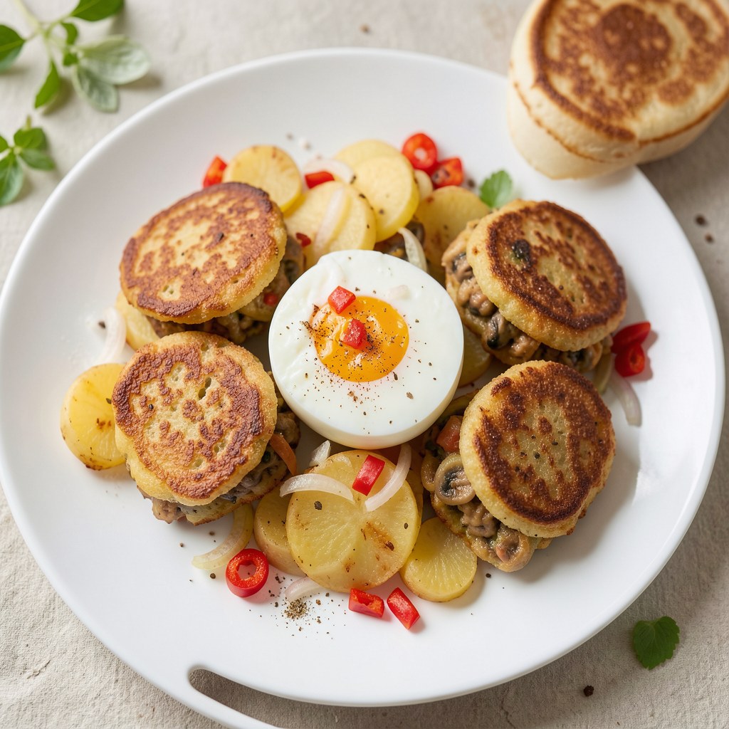 Krokiety z opieńkami i ziemniakami