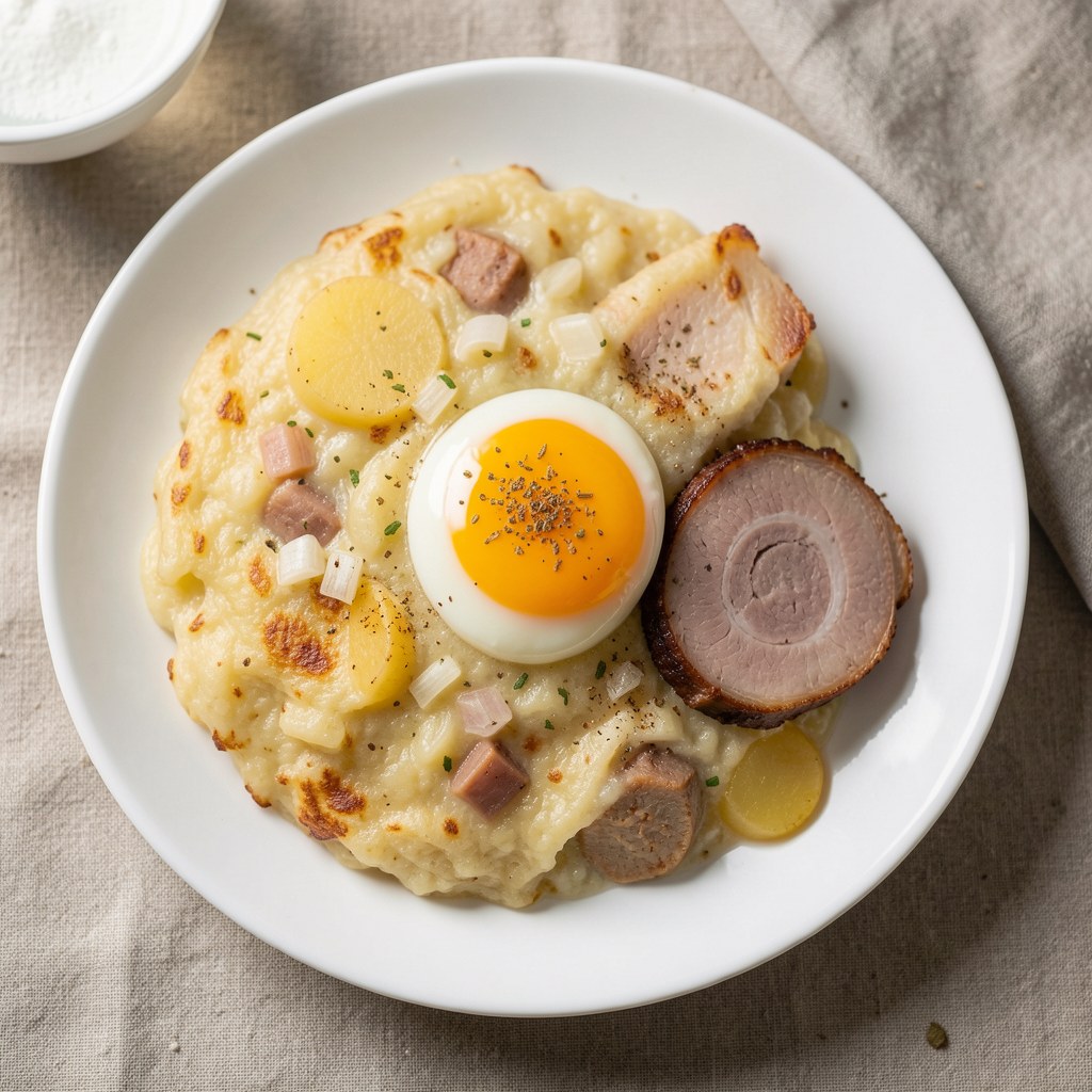 Kartoflanka zacierkami i boczkiem