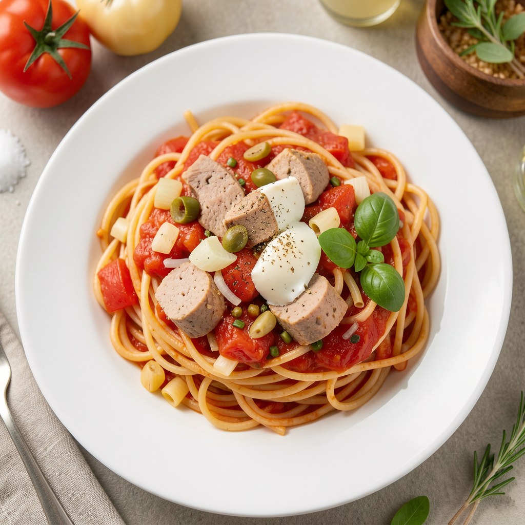 Spaghetti z pomidorami