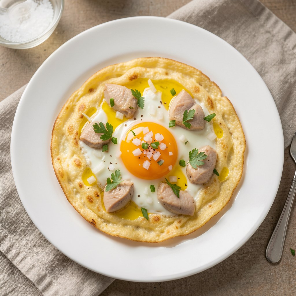 omlet ze świeżymi kurkami