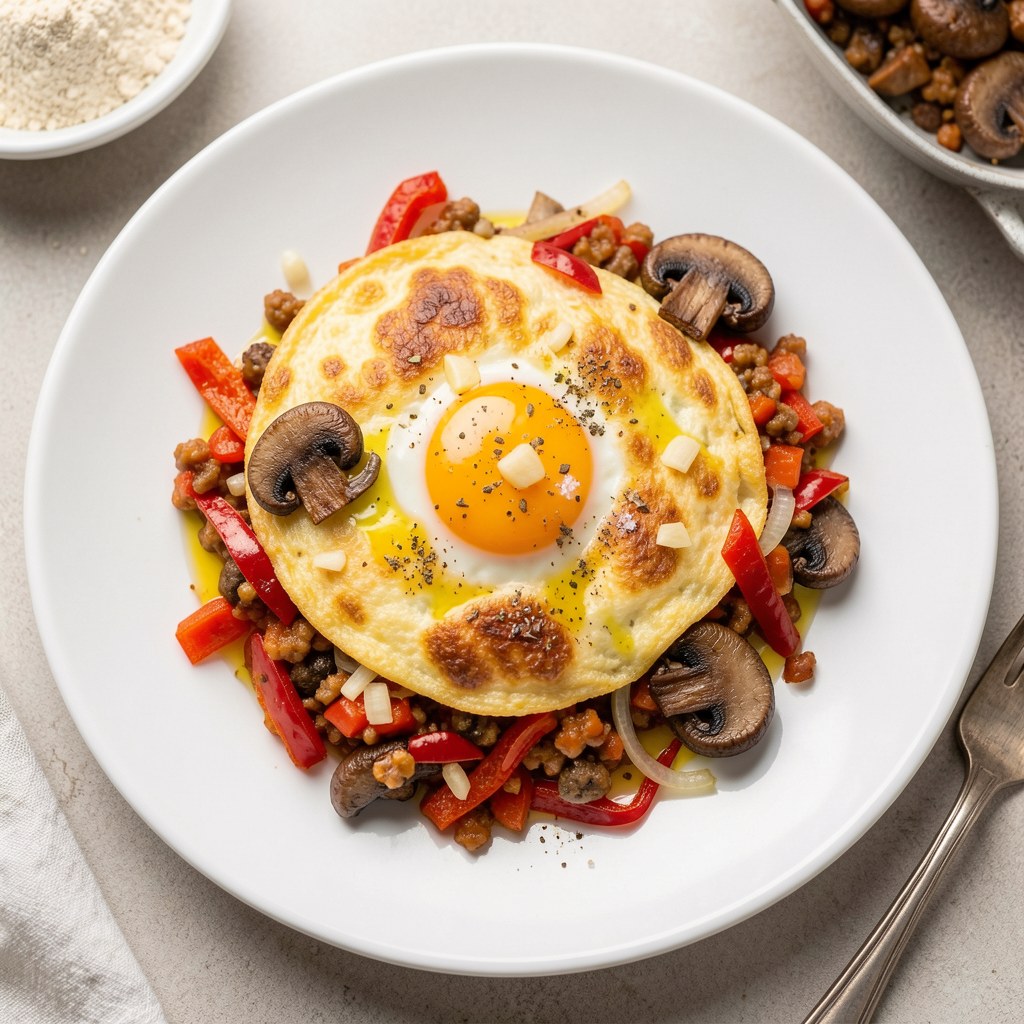 Omlet na pikantnie z paprykami