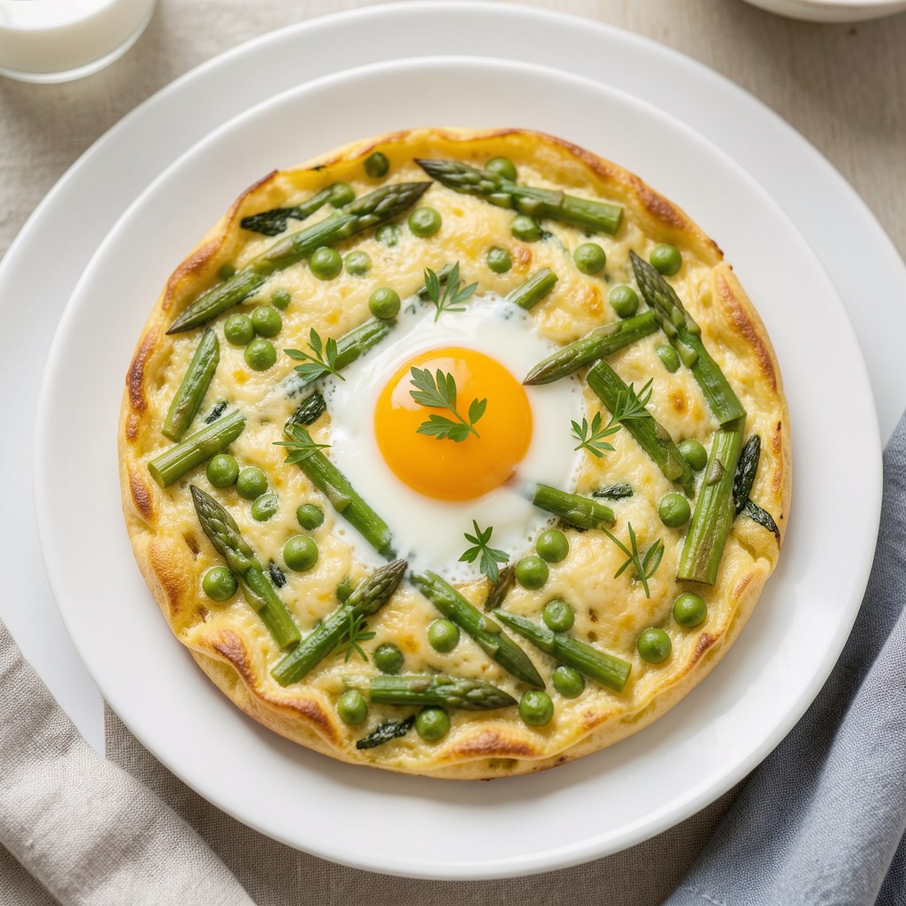 Frittata z zieloną fasolką szparagową