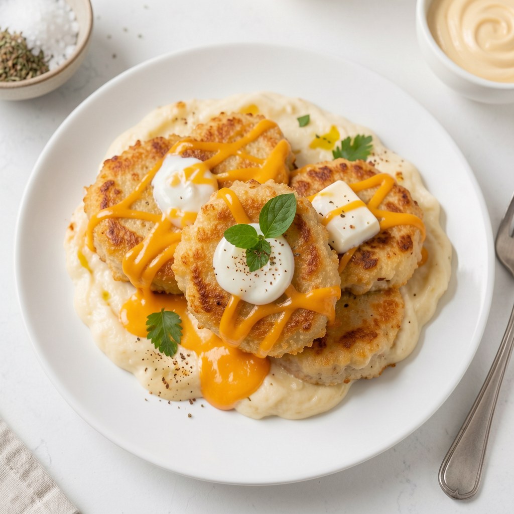 Kotleciki z piersi kurczaka w panierce serowej