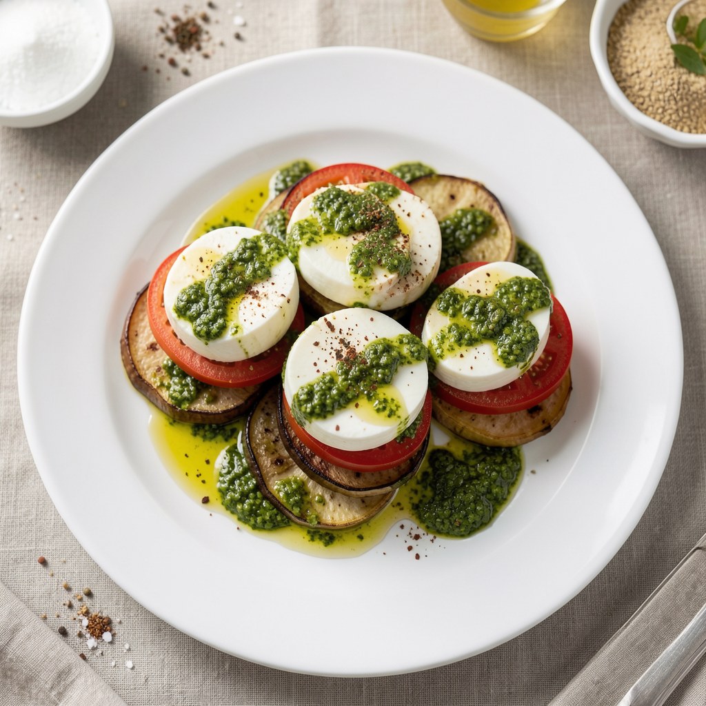 Wieżyczki z mozzarellą i pesto