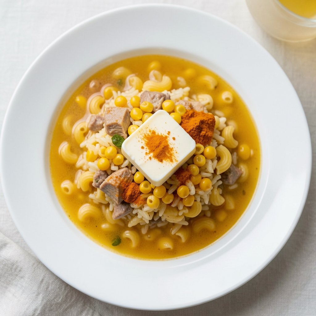 Makaron ryżowy ze złotymi perełkami