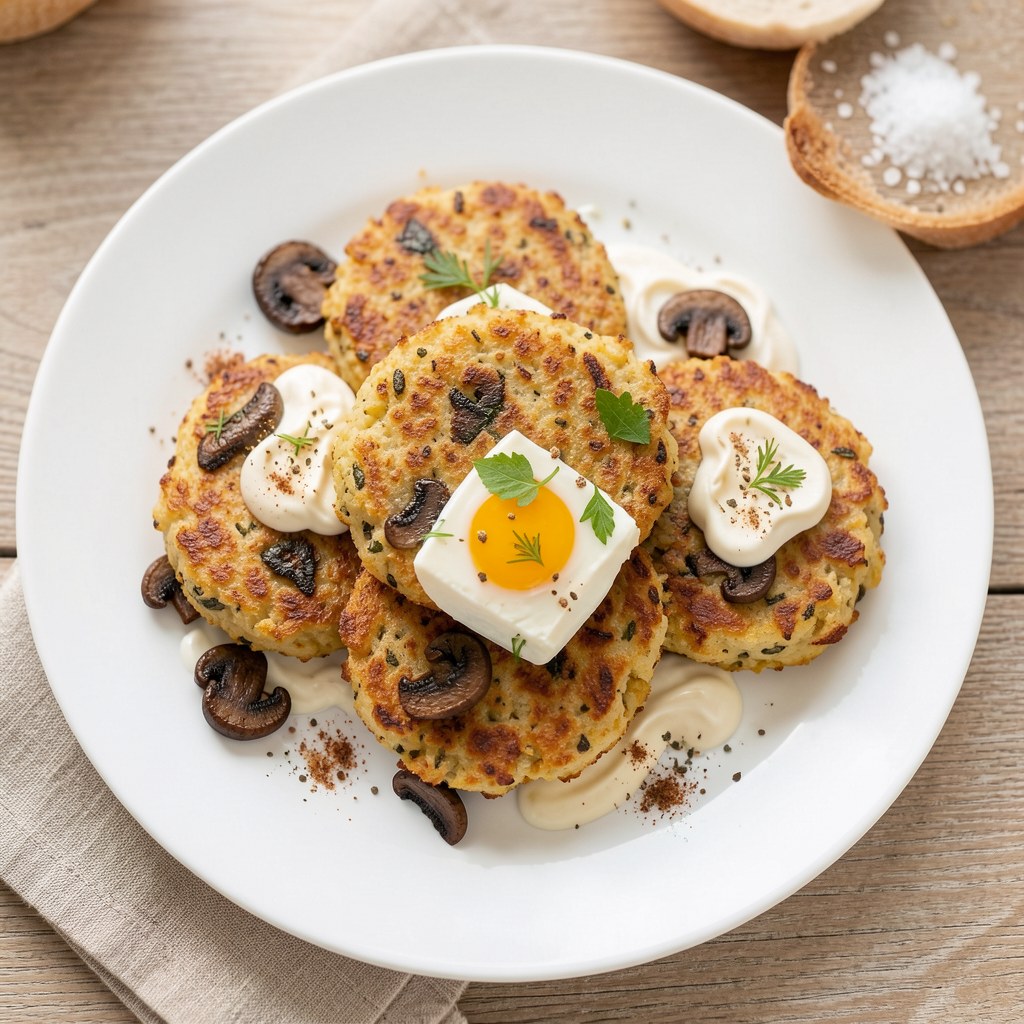 Kotlety jajeczno-pieczarkowe na zimno