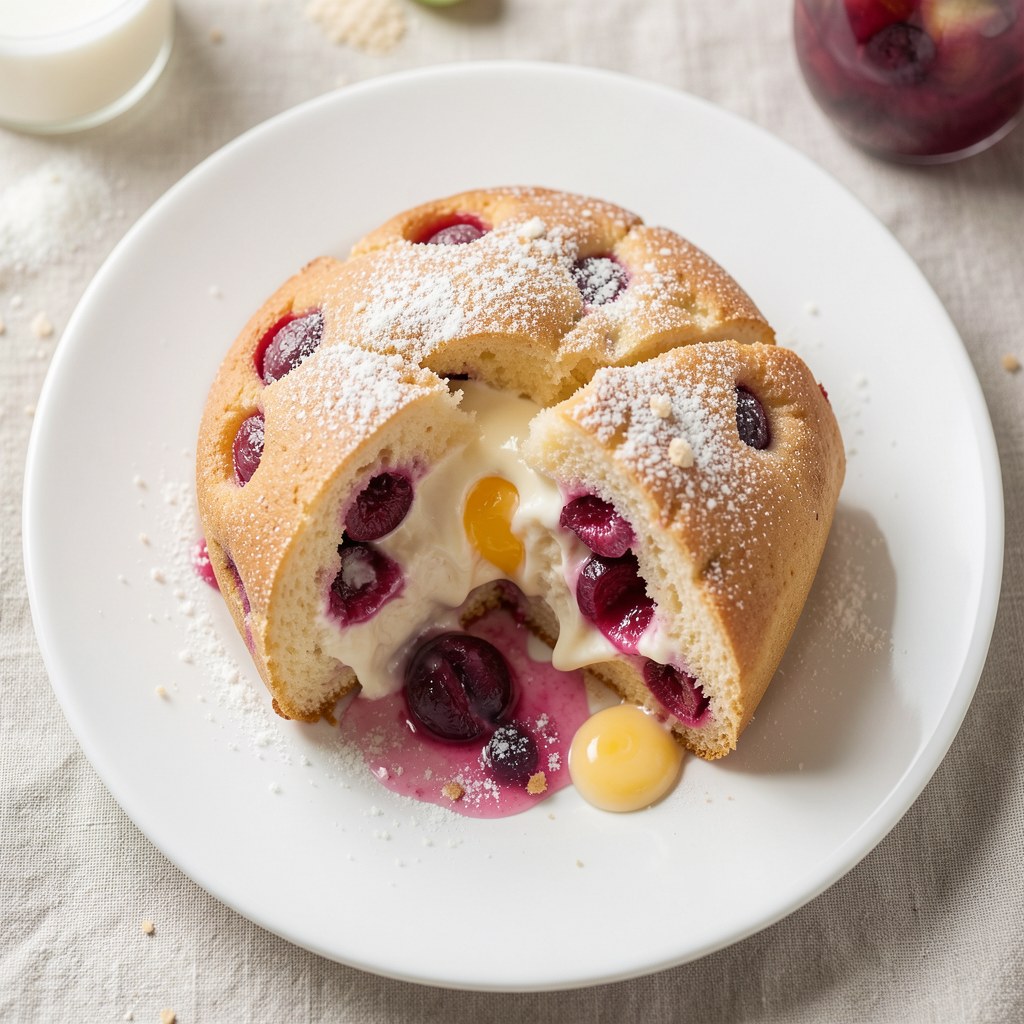 Tarta budyniowa z wiśniami