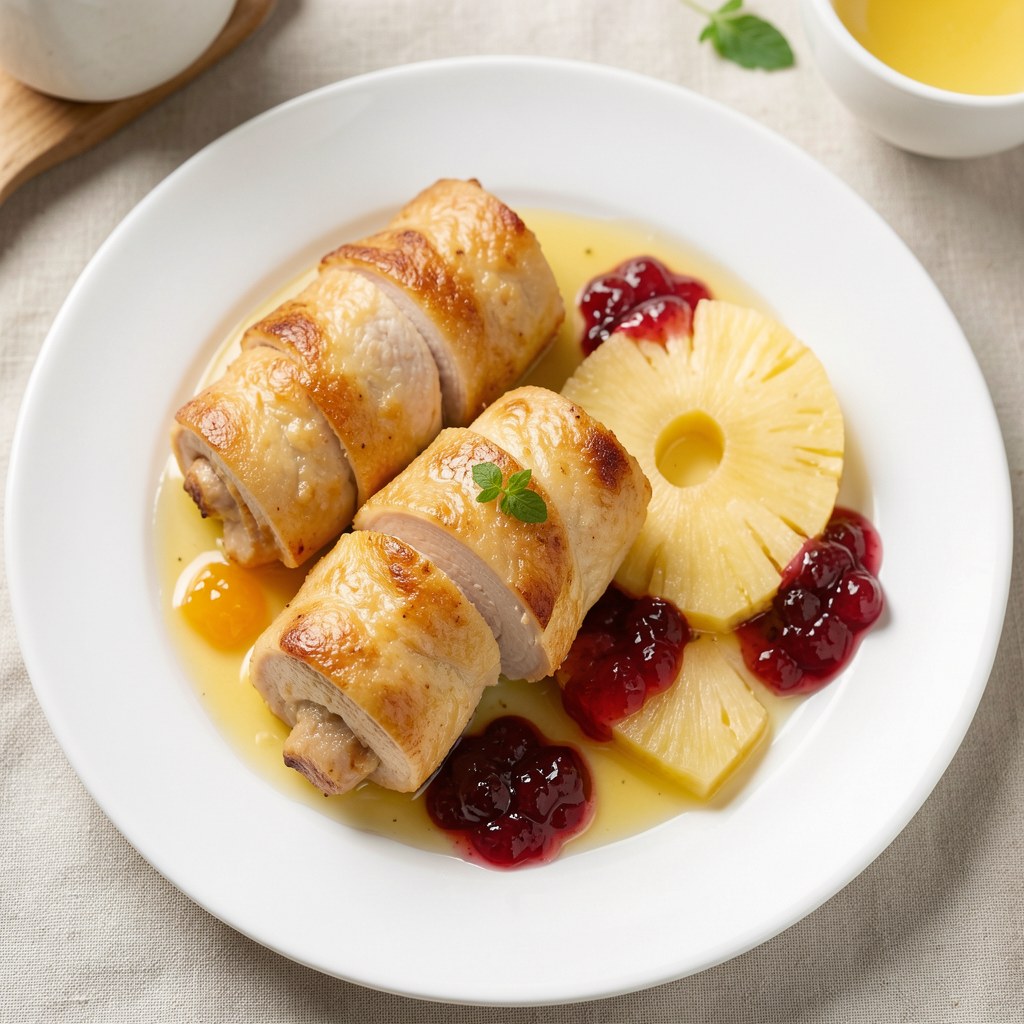 Sznycle z kurczaka z ananasem