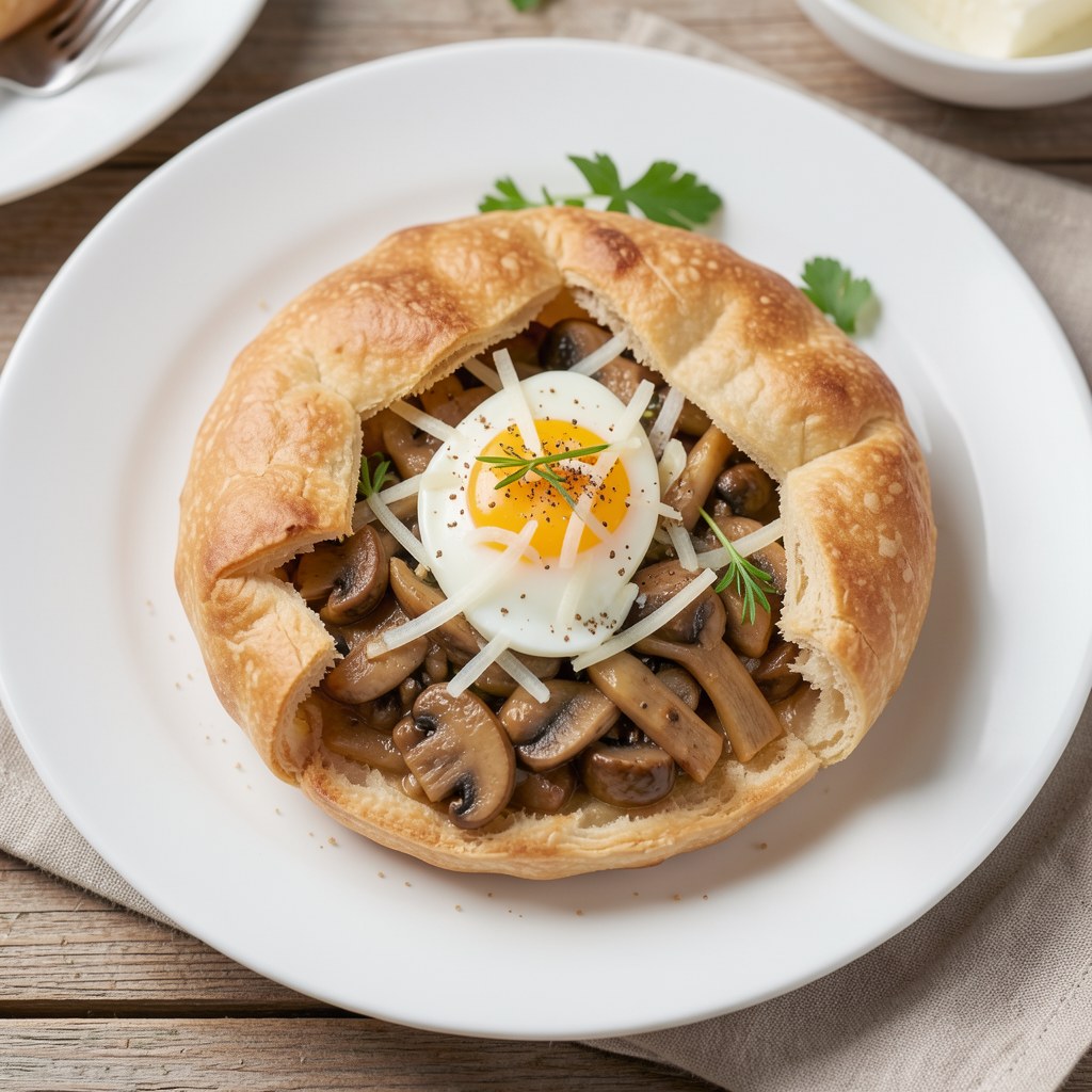 Tarta z leśnymi grzybami