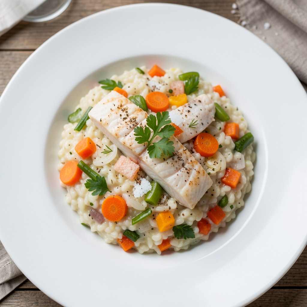 risotto z morskiej ryby