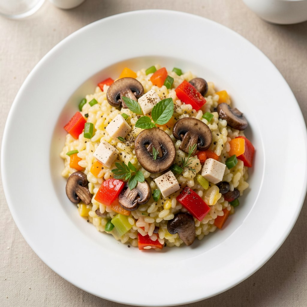 Kolorowe risotto w kapeluszu
