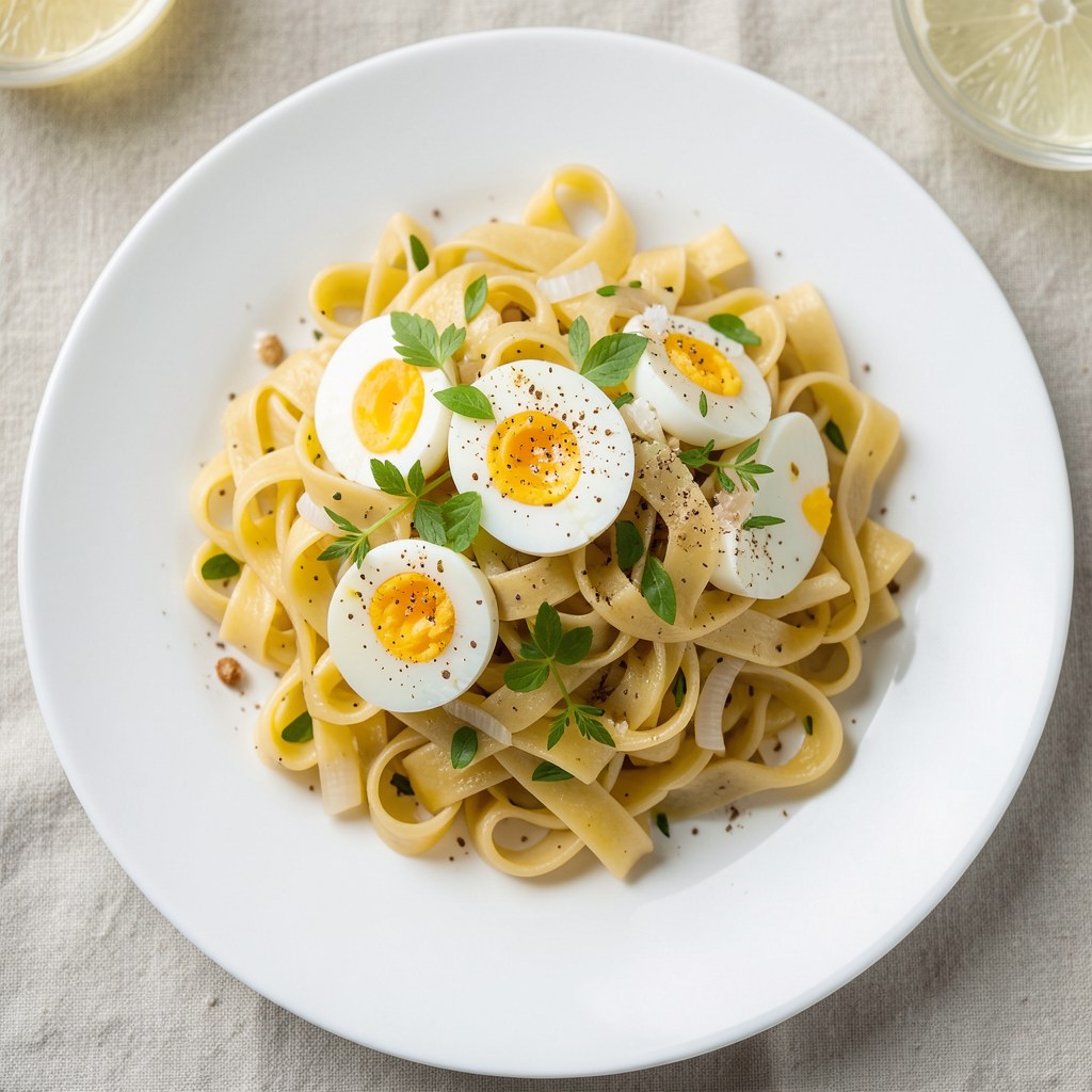 pasta z jaj i cebuli
