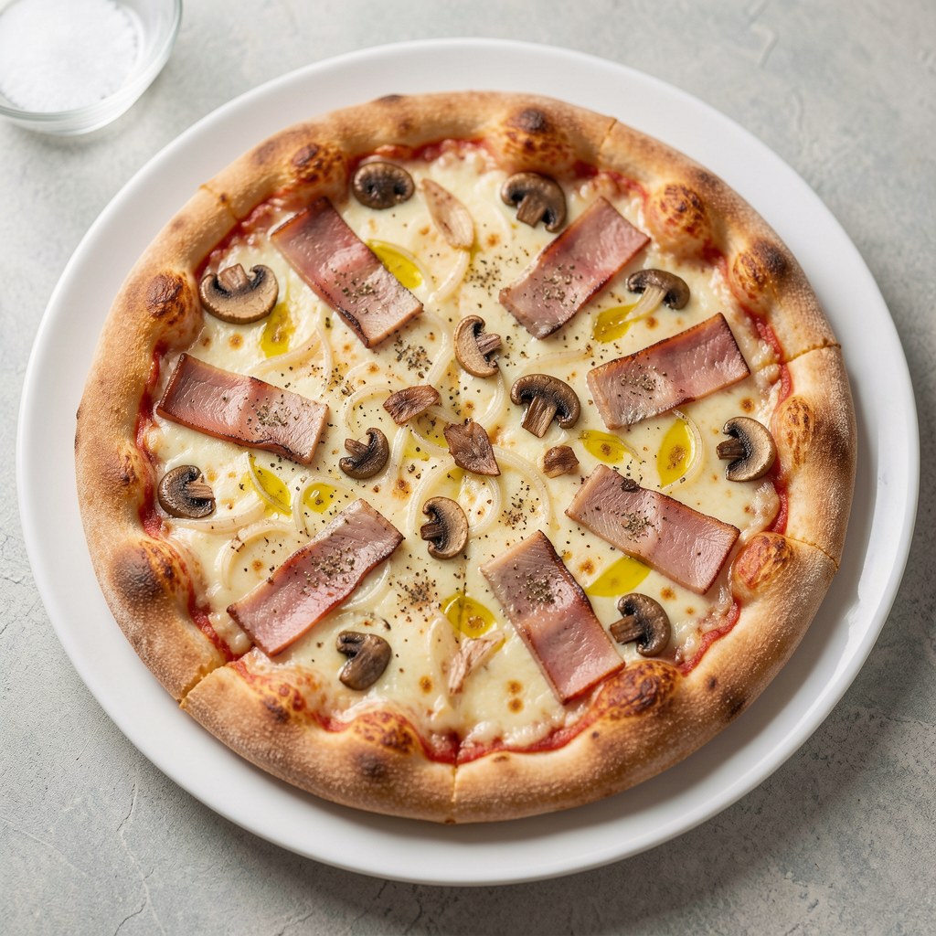 Pizza cebulowa z boczkiem