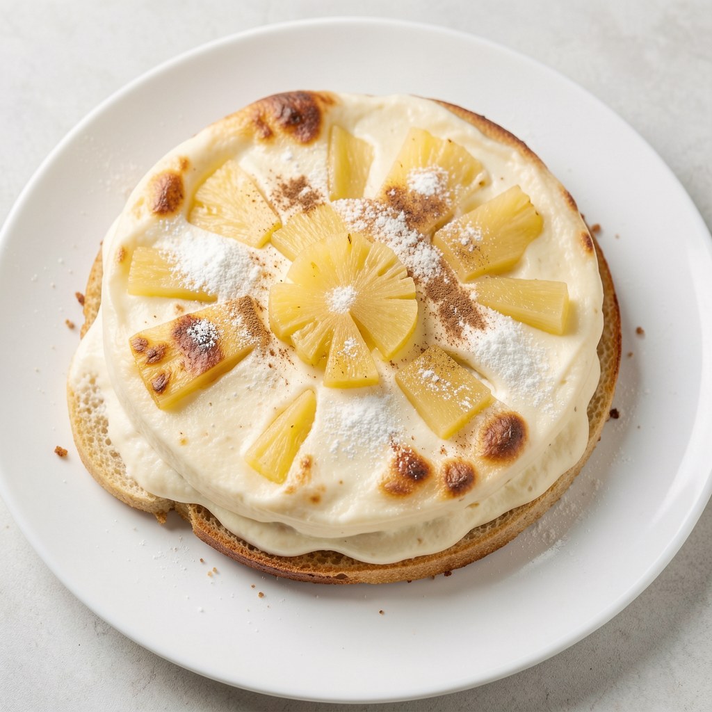 Sernik z kawałkami ananasów