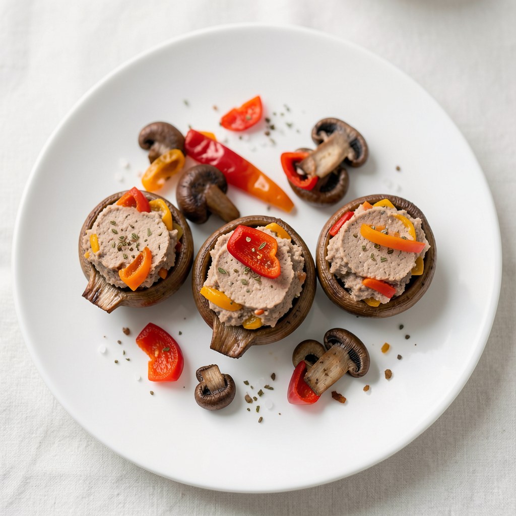Pieczarki z pasztetem