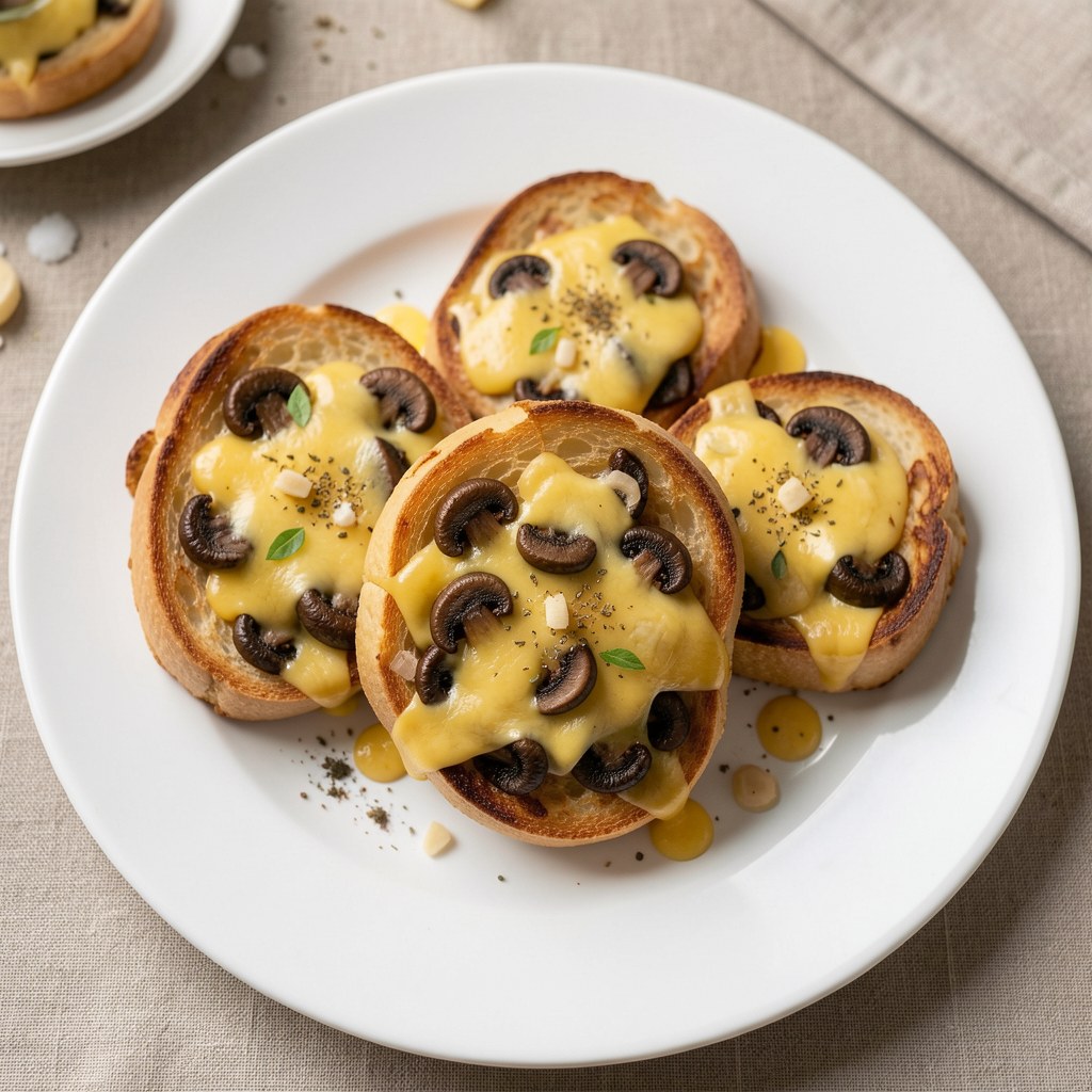 Zapiekanki z pieczarkami w stylu PRL