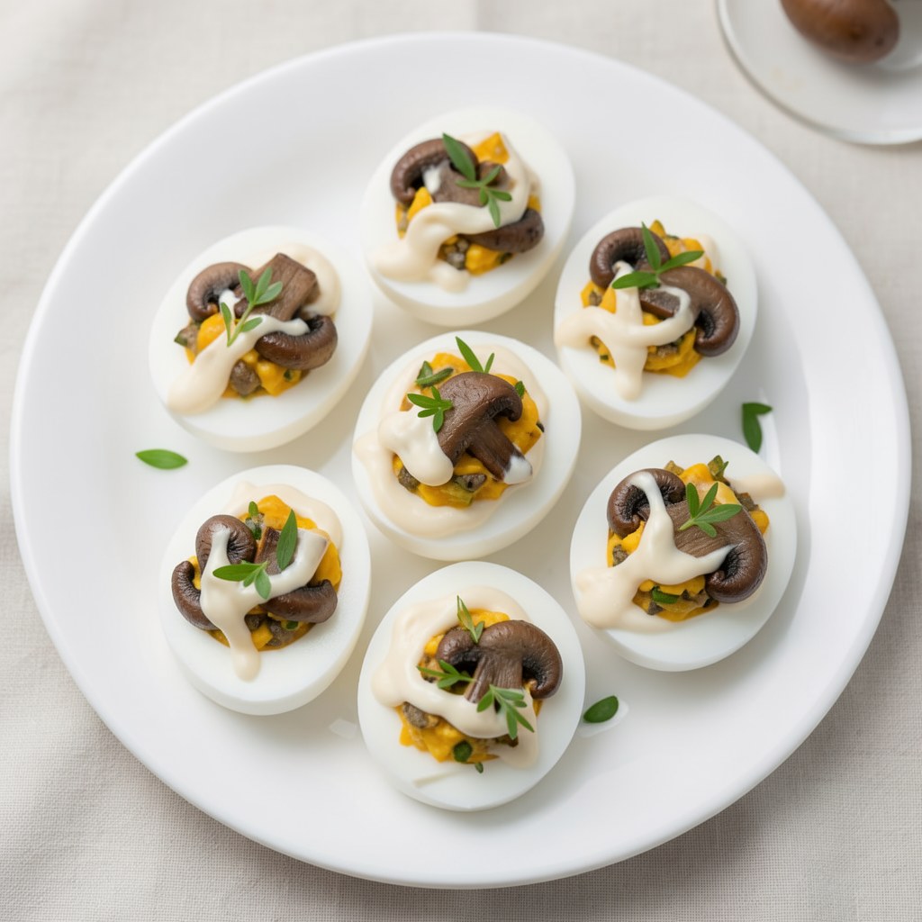 Jajka faszerowane pieczarkami