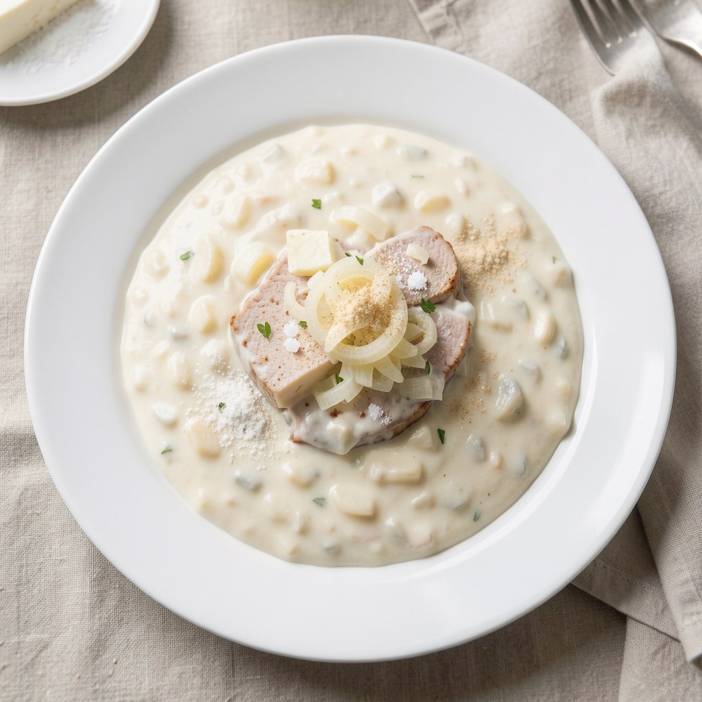 Sos cebulowy ze śmietaną