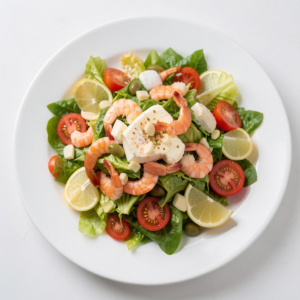 sałata z krewetkami koktajlowymi