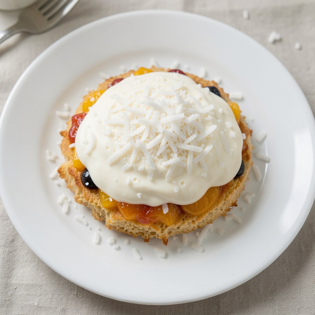 CIASTO KOKOSOWE Z OWOCAMI