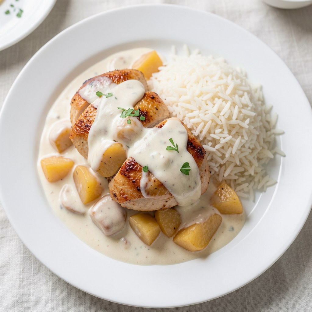 Kurczak z brzoskwiniami