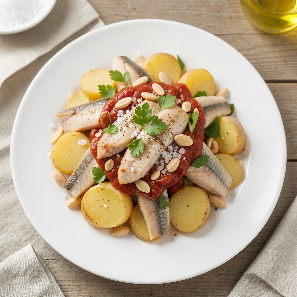 Sałatka sledziowa z migdalami