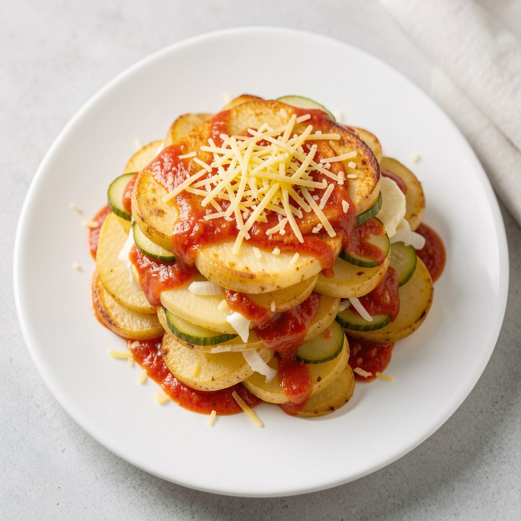 Ziemniaki zapiekane z ogórkami kiszonymi